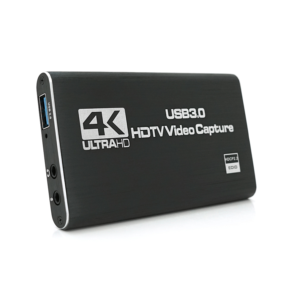 Зовнішня карта відеозахоплення 4К HDMI-USB 3.0, для захоплення та запису відео з екрана комп'ютера+ мікрофонний вхід та вихід на навушники
