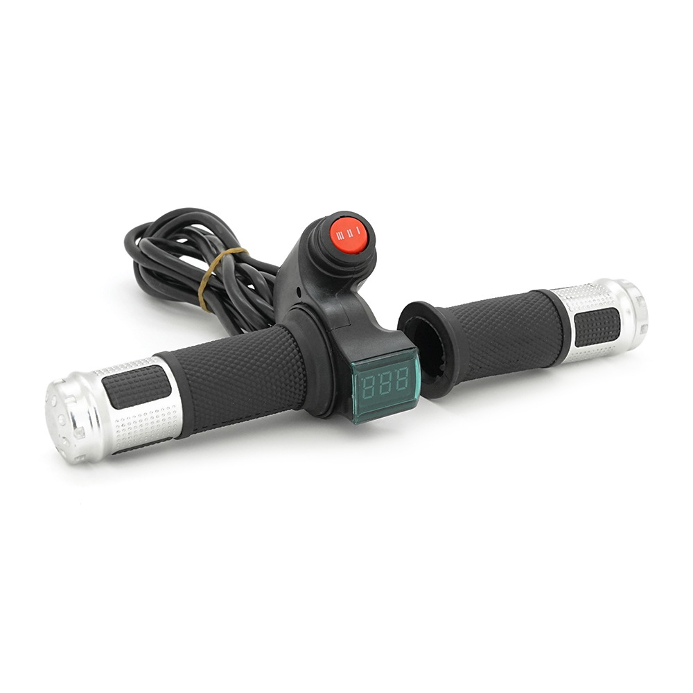 Ручка газу з кнопкою для електровелосипеда 12-72V+вольтметр, Box