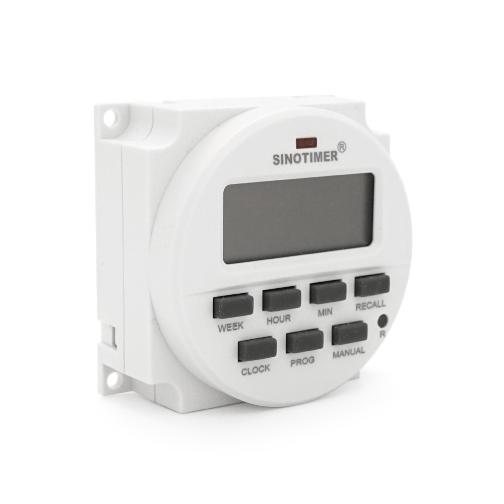 Таймер тижневий Sinotimer TM618H-3, програмований, 16А, 24V, 60х60х30 мм