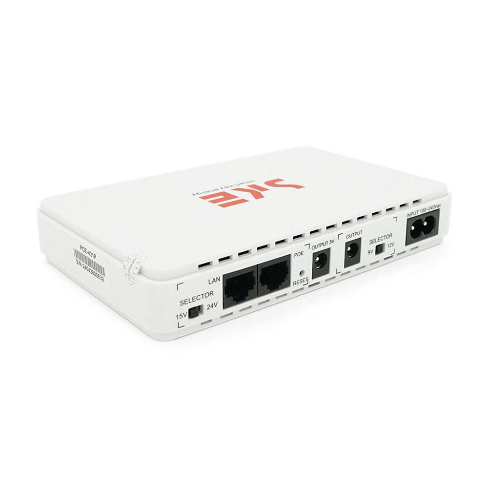 ДБЖ MIni Ups для роутерів / комутаторів / PON / POE-431P, 5 / 7.5 / 9 / 12V, 1A, 4X2200MAh, (159х28х105), 0,430 кг, White, BOX