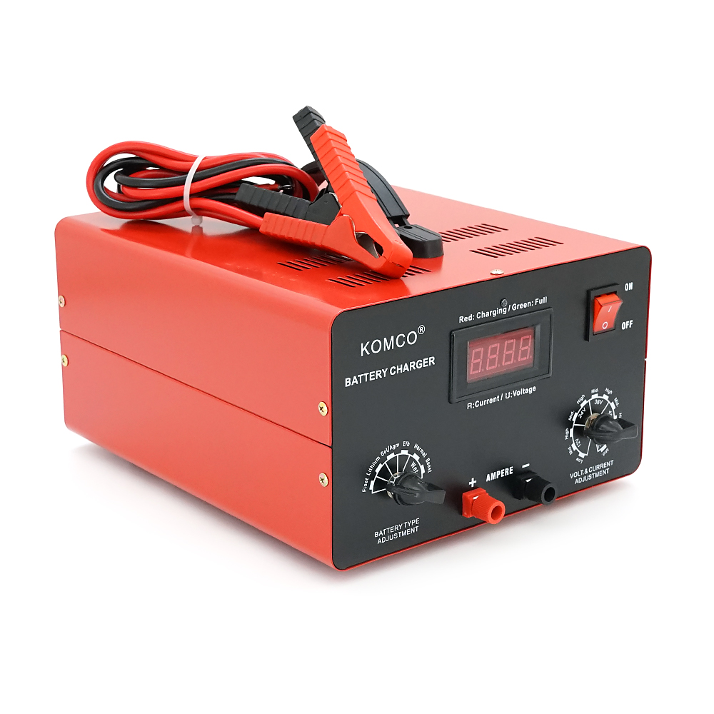 Зарядний пристрій для акумуляторів QCL-B40, AGM / LiFePO4, output:12-72V, 5А-40А,+ крокодили, 290x247x157mm
