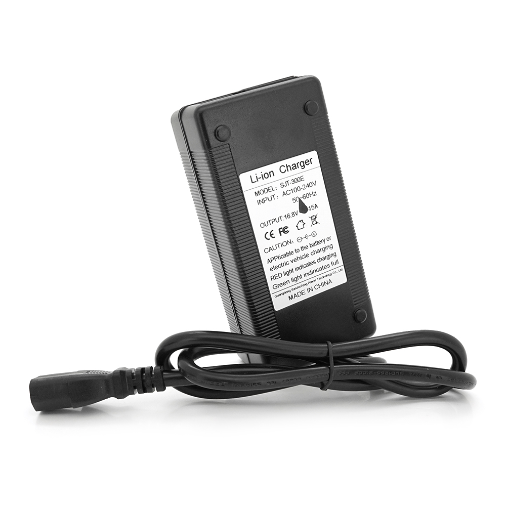 Зарядний пристрій для акумуляторів Li-ion 16,8V,4S,15A, штекер Triangle plug (T-tipe / IEC / C13 N+L-), 135x55x45mm