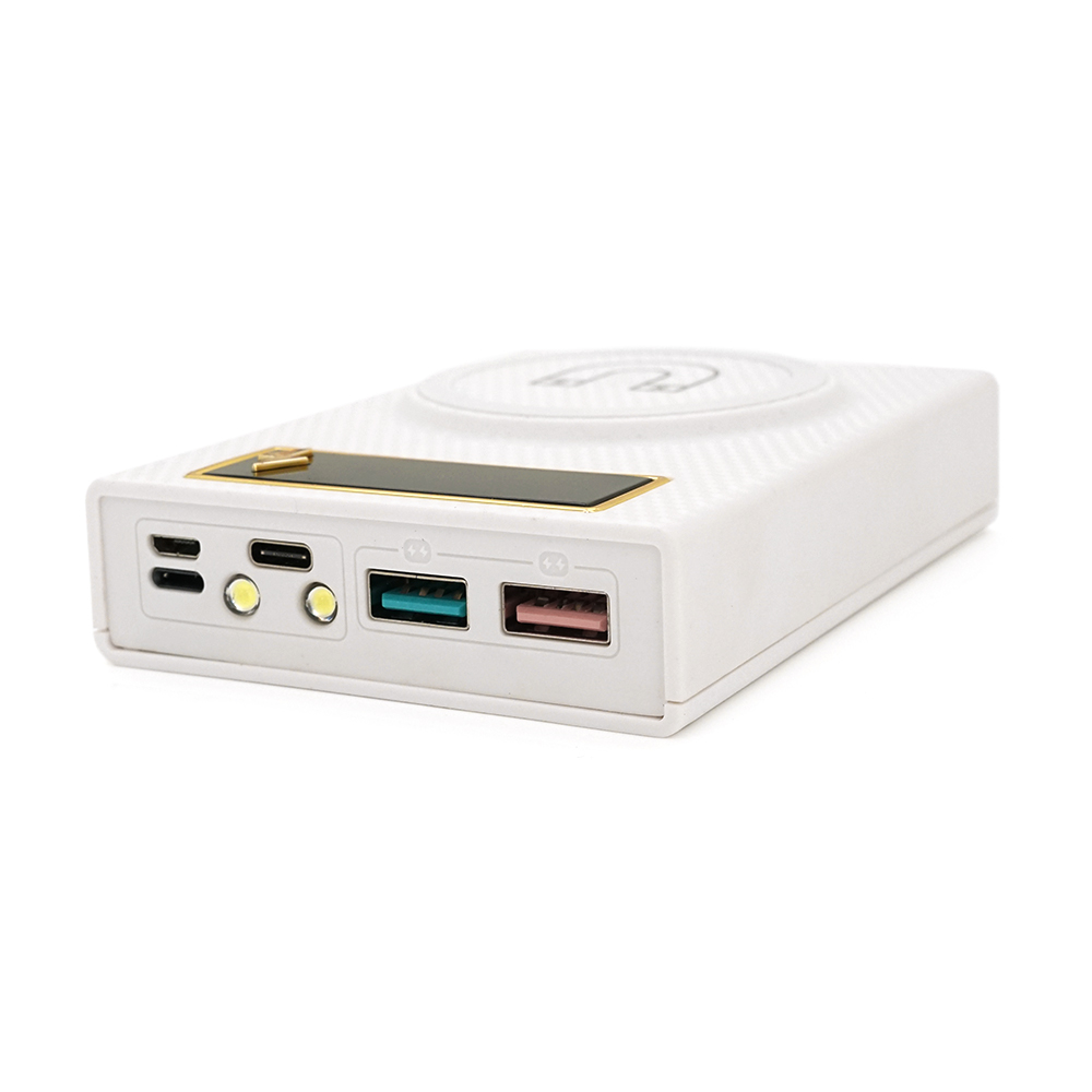 Power bank Voltronic CX4-PD-QIMagnetic під 4х18650, Magnetic Wireless Charger, Output:22.5W, Micro-USB, Type-C, Lightning, ABS, PVC, White, BOX — Фото 3
