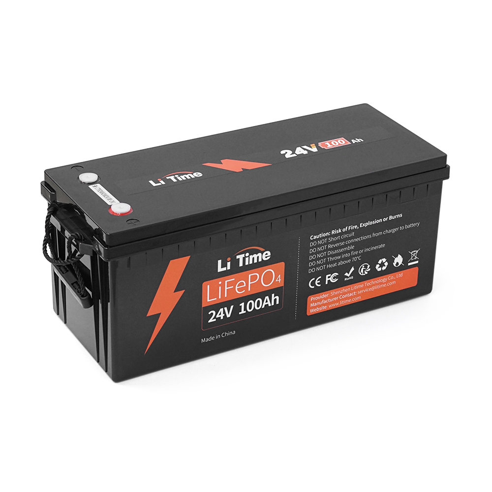 Акумуляторна батарея LiFePO4 Li-TIME 25.6V 100Ач, 2560Wh, BMS 100A, BASIC, до 6000 циклів, 532x207x215mm, 20.4kg