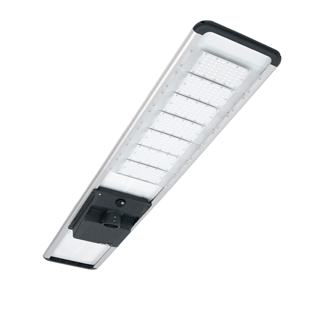 SOLAR LED-ліхтар Anern AN-SLZ-100W,336LED,768WH LiFePO4, 18V 130W, 210lm/w, 120°, заряд 8 ч, разряд 4 часа, IP66, Aluminium + PMMA,1868*385*139mm