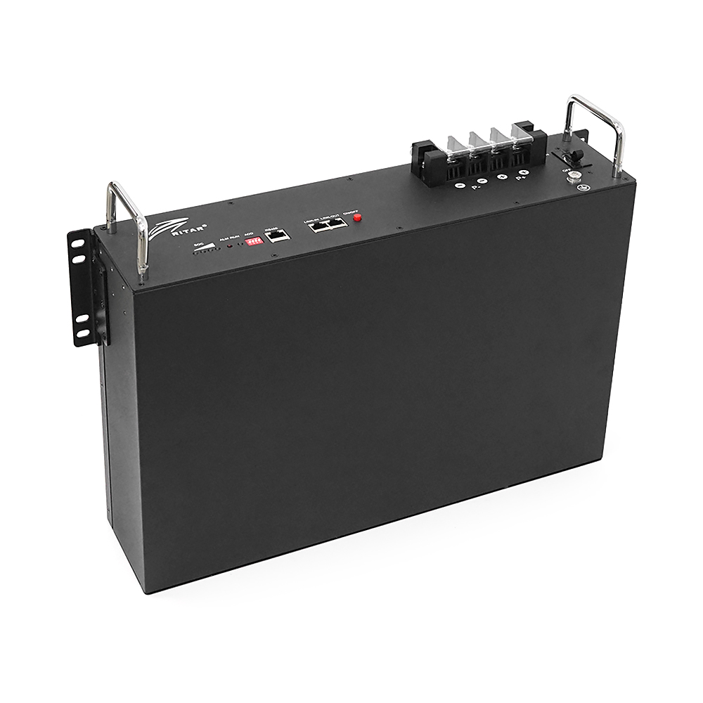 Акумуляторна батарея Ritar LiFePO4 25,6V 100Ah 2560Wh BMS100@8S для монтажу в стійку ( 522 х 240 х 219 (224) ), 23kg Q1