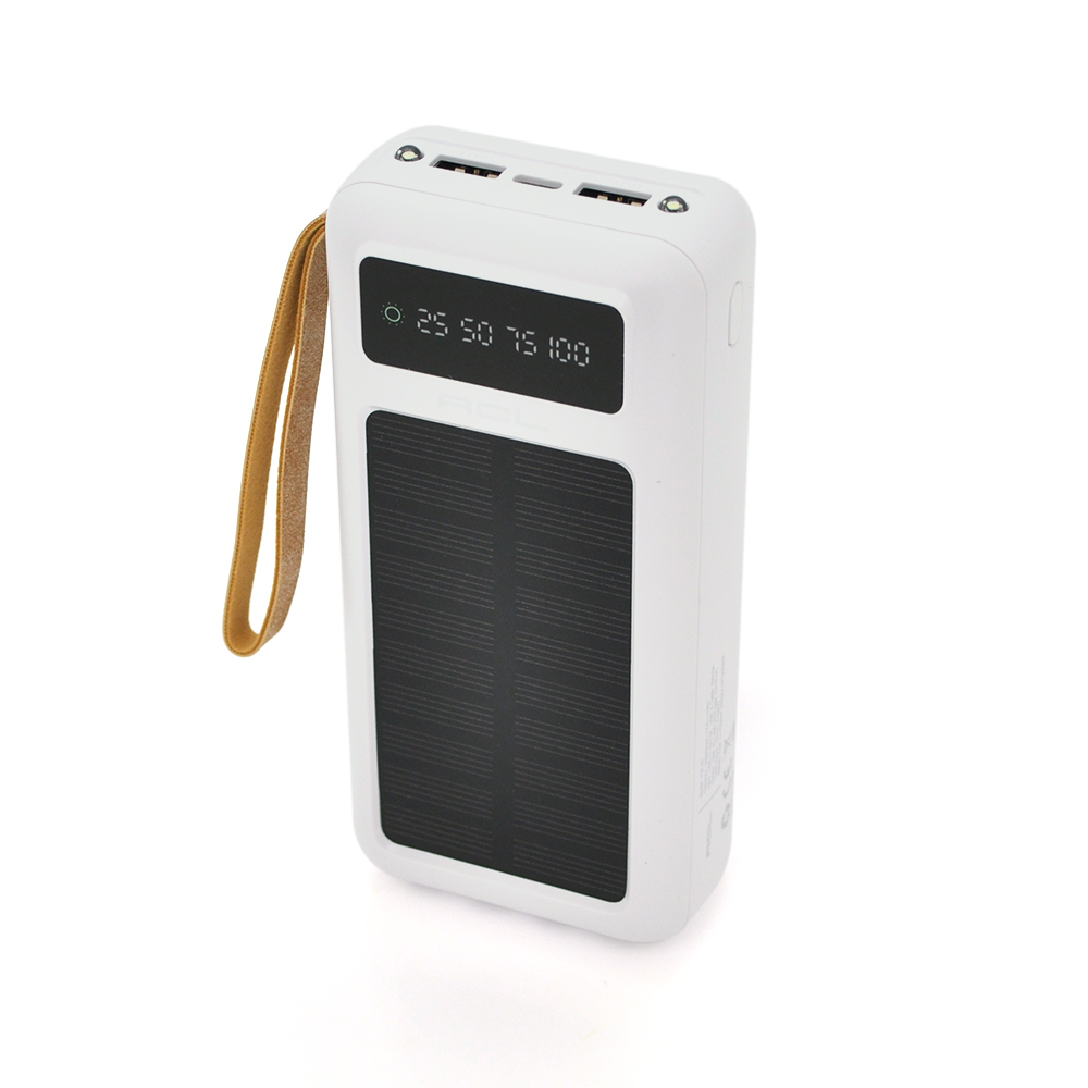 Powerbank ACL PW-61 30000mAh, SOLAR, Type-C / Lighting / Micro / USB, WHITE, Box