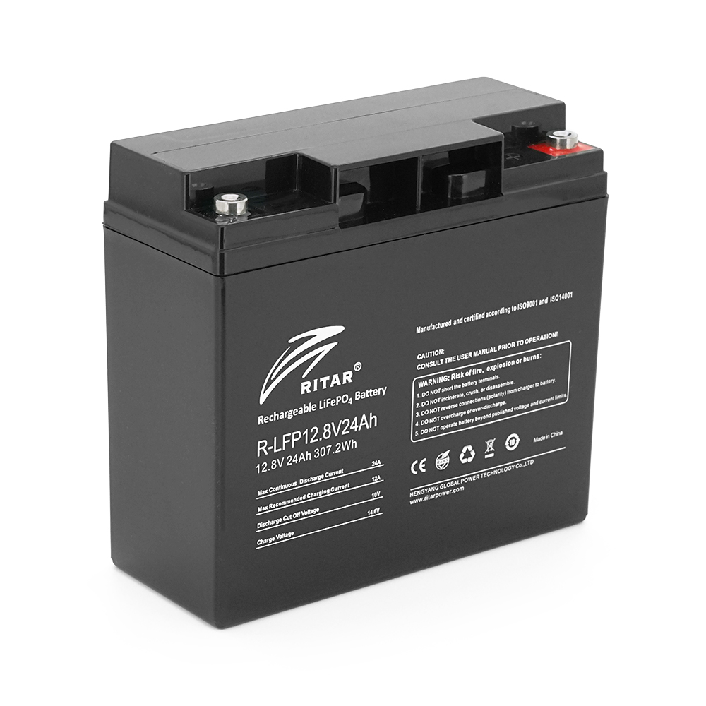 Літієвий акумулятор Ritar R-LFP 12.8V 24Ah / 12.8 В / 24 А⋅год / LiFePO4