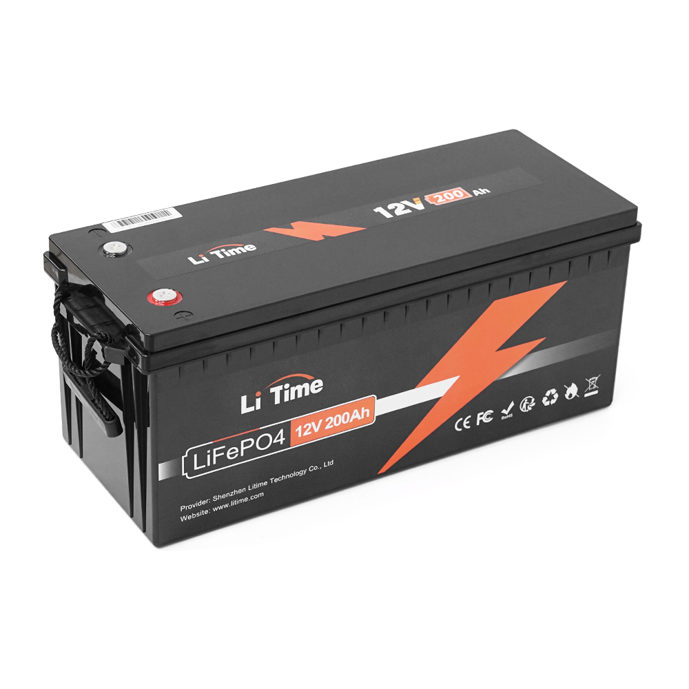Аккумуляторная батарея LiFePO4 Li-TIME 12.8V 200Ah, 2560Wh, BMS 100A, BASIC, до 6000 циклів, 532*207*215мм