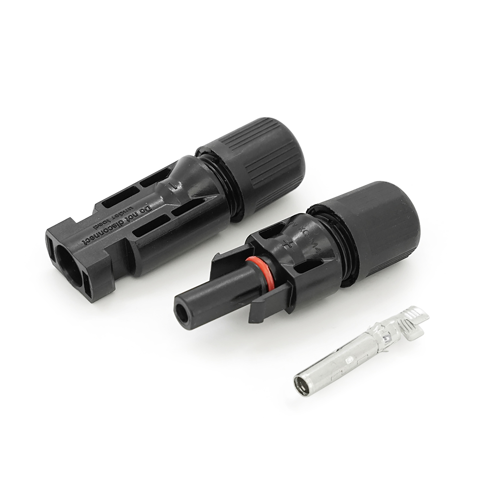 Конектор MC4 Risin, 1500V, 30A, мідний під затискач, під переріз 2.5-10mm2, 0.5mmΩ, UL94-VO, IP68 Black упк.20 шт. (ціна за упаковку)