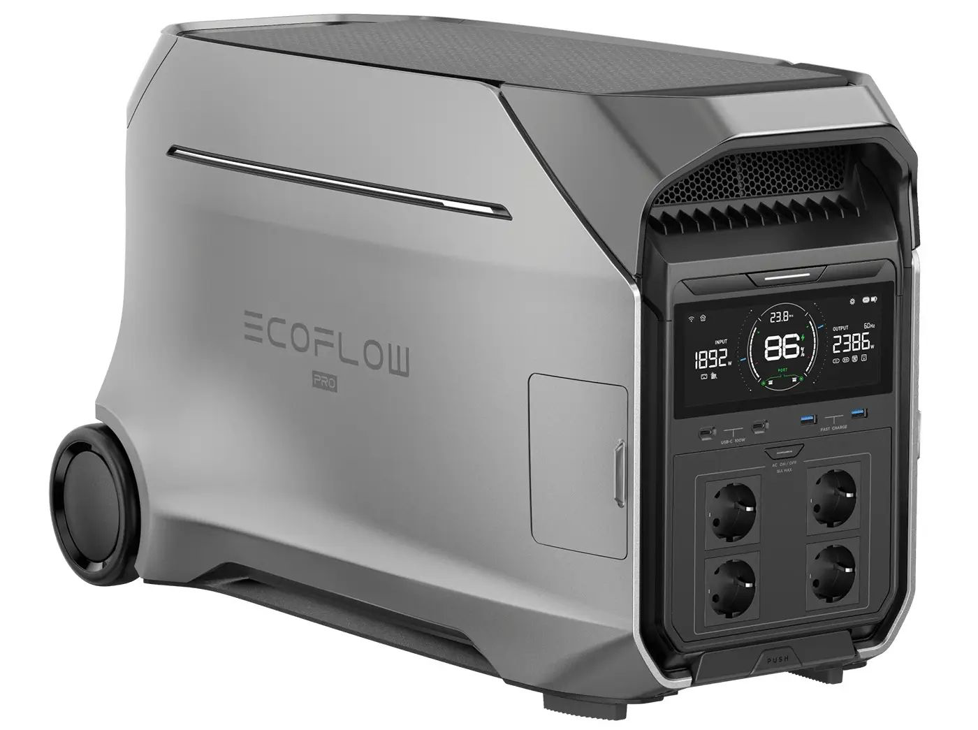 Портативна зарядна станція EcoFlow DELTA Pro 3 (ємність 4096 Вт·ч), 4000 циклів, потужність 4000 Вт (пікова 8000 Вт), 693x341x410 мм, вага 51,5 кг