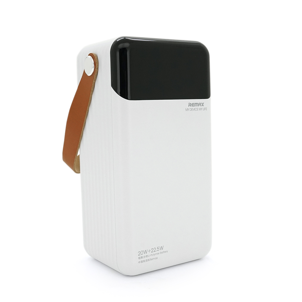 Power Bank Remax RPP-565 60000mAh, 2USB+Type-C+Lightning, QC / PD, 22.5W, Black / White, 1.34kg