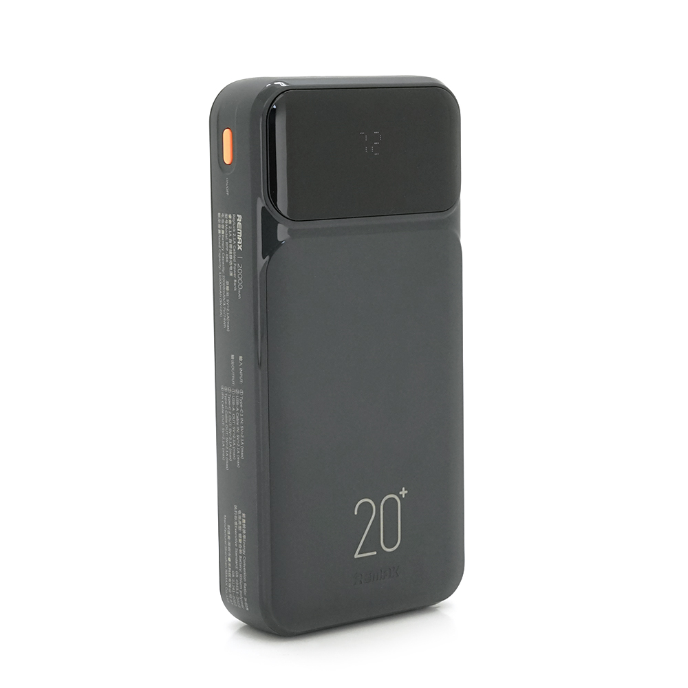 Power Bank Remax RPP-686 20000mAh, з кабелями USB+Type-C+Lighting, Black, 0.46kg