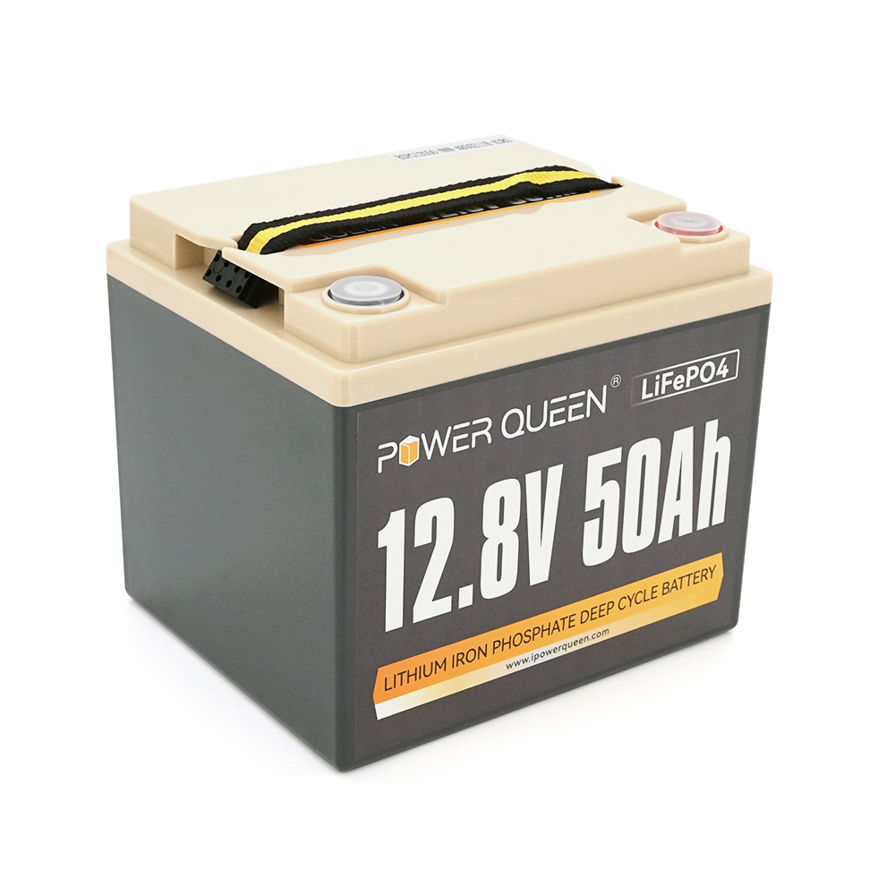 Акумуляторна батарея LiFePO4 Power Queen 12.8V 50Ah 640Wh, BMS 50A, BASIC, ≥4000 циклів, 198*166*170мм, 5.7kg