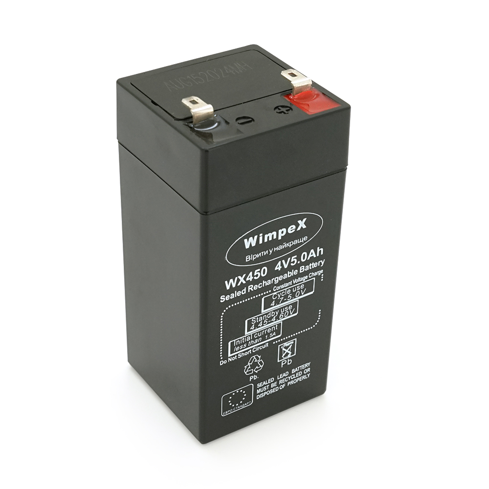 Акумуляторна батарея Wimpex WX450 4 V 5 Ah (47 x 47 x 100 (105))0.440 kg Q30