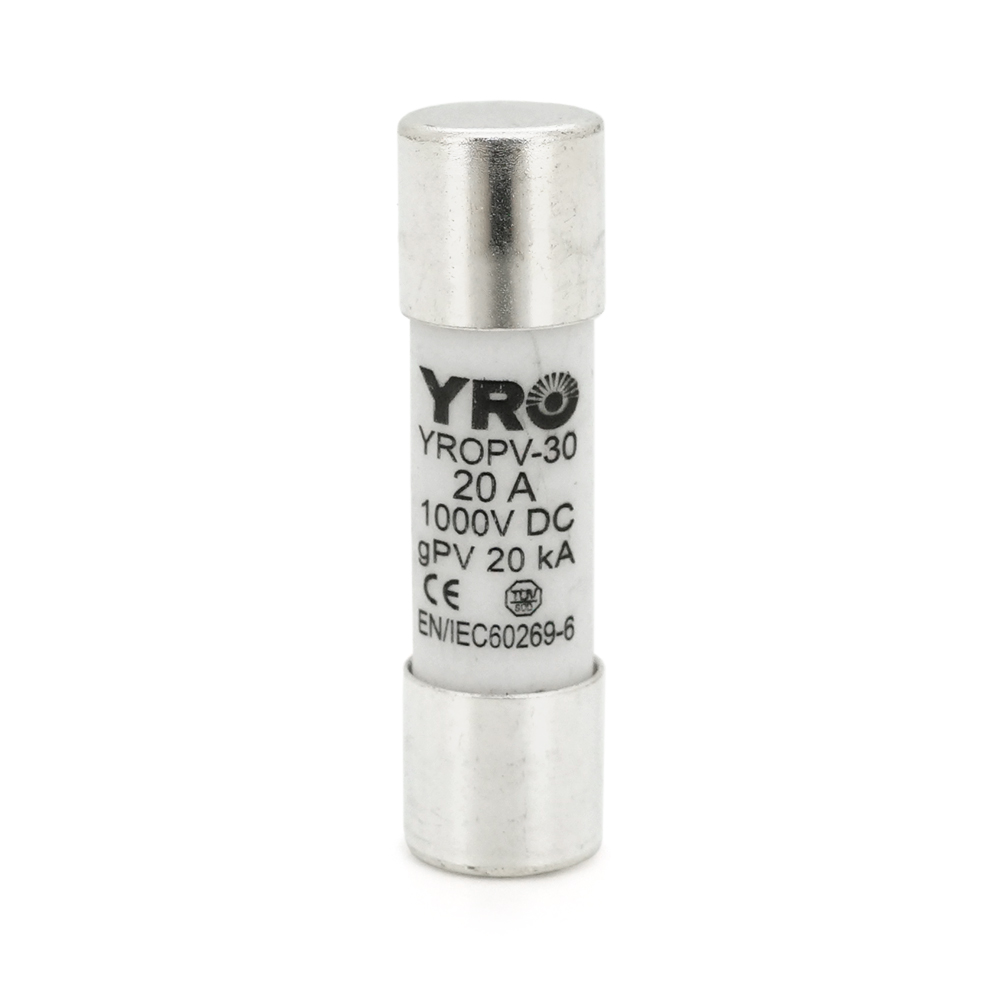 Плавкий запобіжник YROPV-30, 20A, 1000Vdc, 10×38mm, постійна напруга, 10 штук в упаковці, ціна за 1 штуку