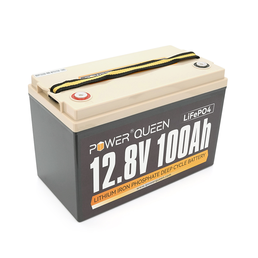 Акумуляторна батарея LiFePO4 Power Queen 12.8V 100Ah, 1280Wh, BMS 100A, BASIC, ≥4000 циклів, 330*170*220мм, 11 kg