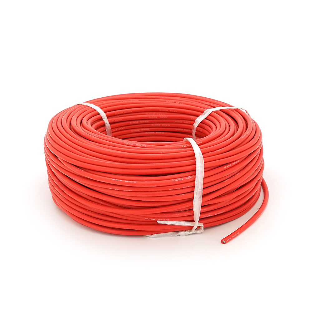 Кабель силіконовий луджений AWG 8 (червоний) 100м