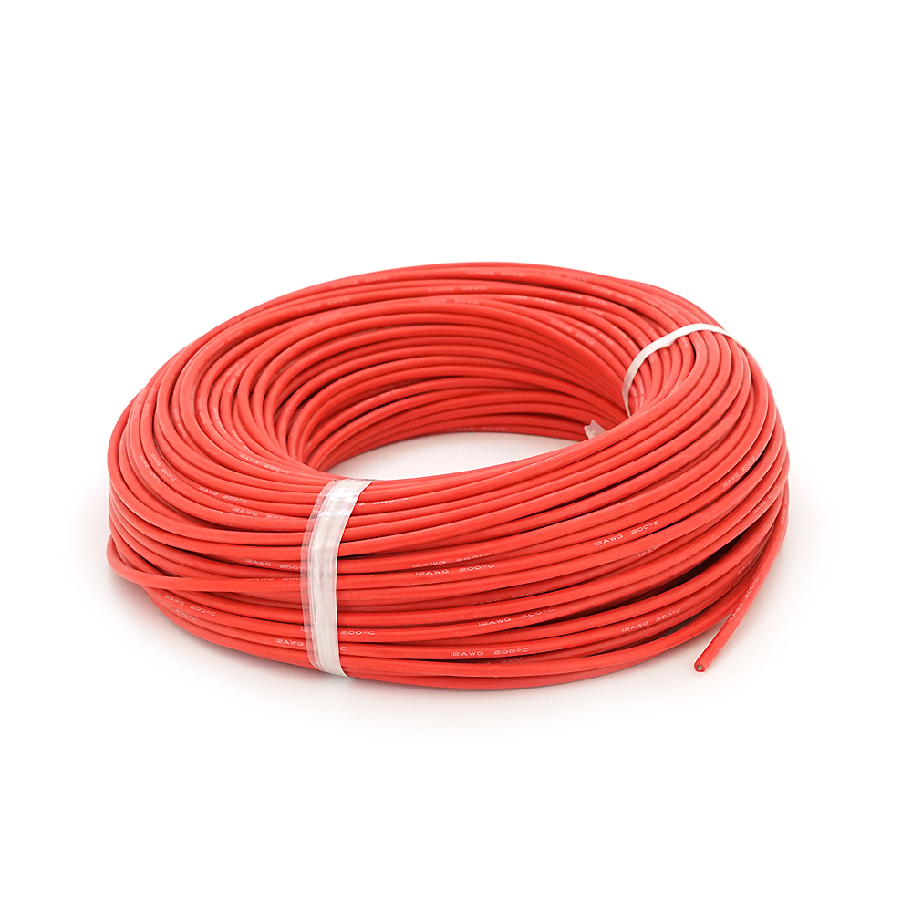 Кабель силіконовий луджений AWG 12 (червоний) 100м