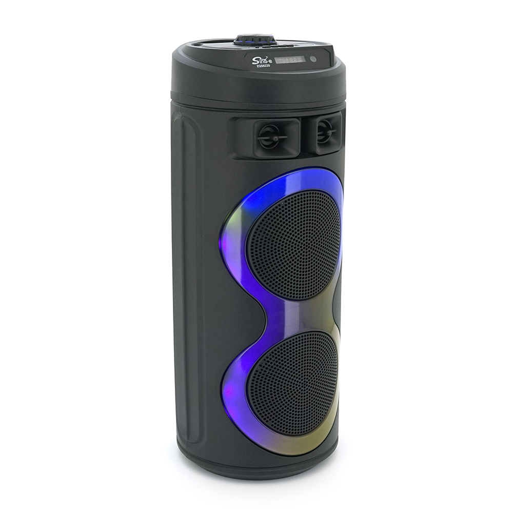 Акустична система з підсвічуванням ZQS6220, 2*10W, вбудований акум 3000mAh, живлення від USB кабелю, Black, Box