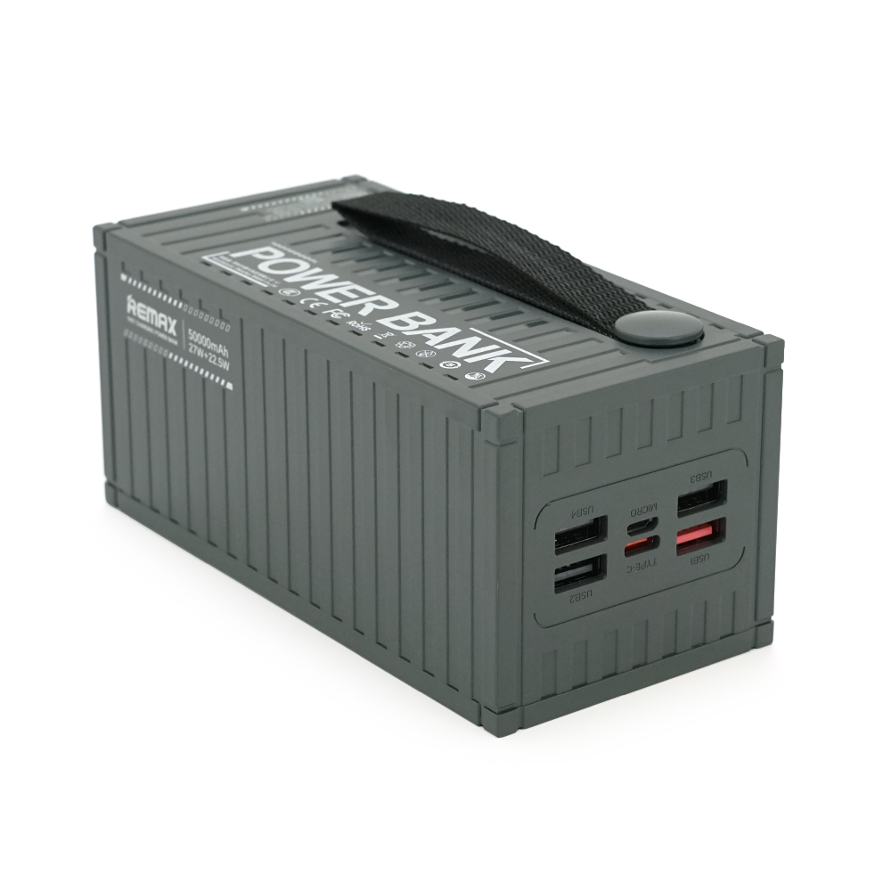 Power Bank Remax RPP-161 50000mAh, PD 27W+QC 22.5W, Gray, 1.054kg — Фото 4