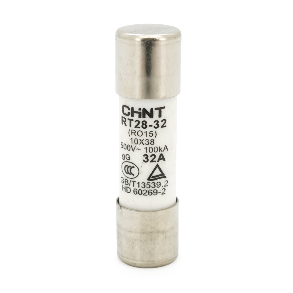 Плавкий запобіжник CHINT-RT28-32 (RO15) 25A 500AC, 10×38mm, змінної напруги, 20 штук в упаковці, ціна за 1 штуку
