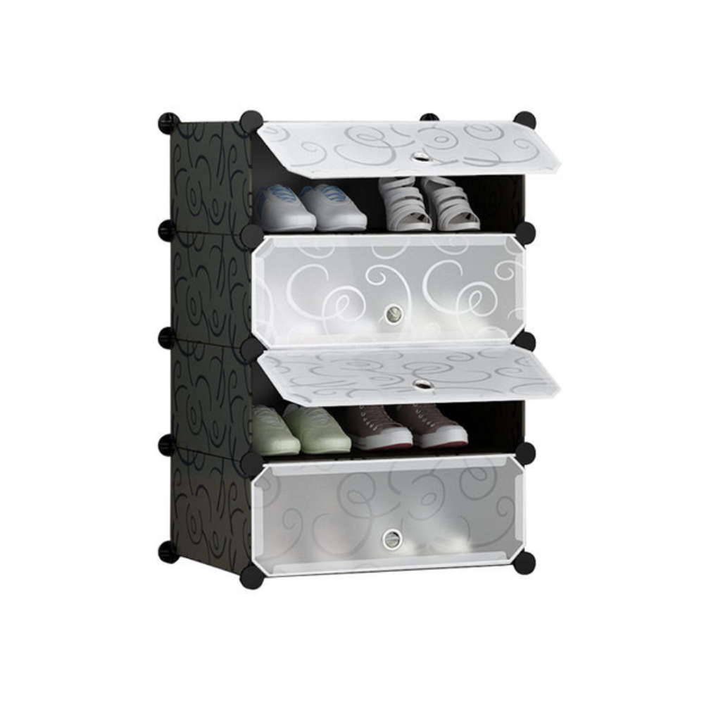 Шафа для взуття пластикова MPA1-4, 39х37х76см, Black, Box