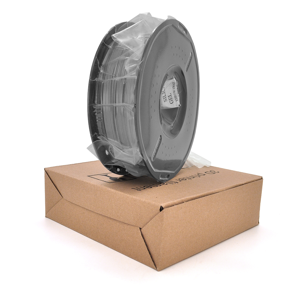 Пластик для 3D-принтера PETG Basic 1.75 мм. Котушка 200×65 мм. 1кг. Температура друку: 230-260°C. Колір: світло-сірий