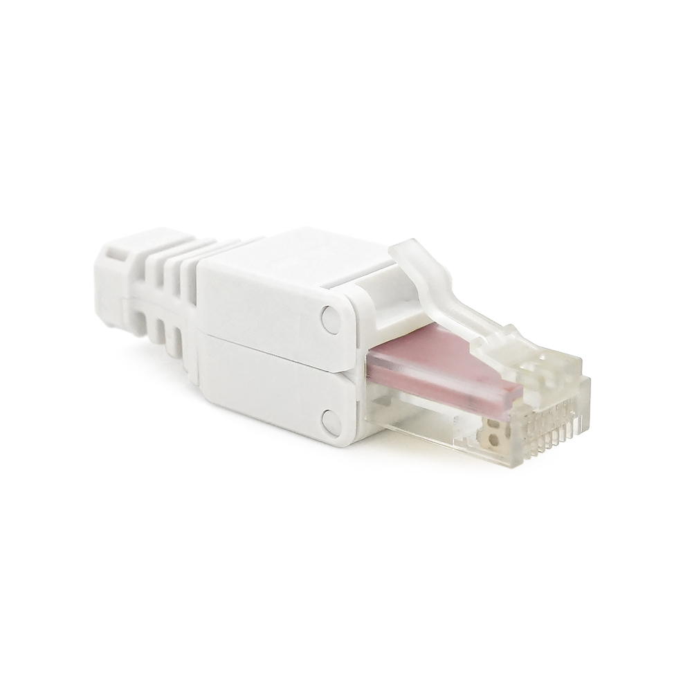 Конектор RJ-45 швидкого монтажу 8P8C UTP Cat-6 (розбірний, безінструментальний) білий, ціна за 1 шт