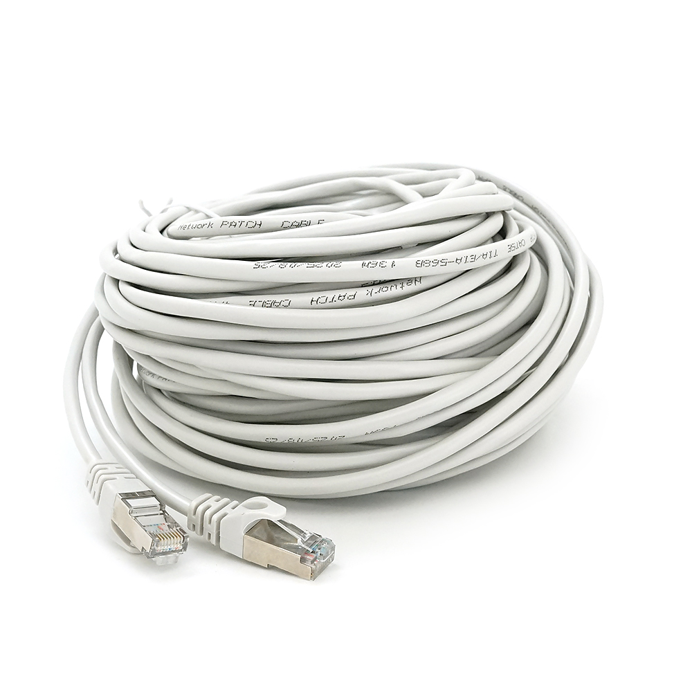 Патч-корд литий MERLION, FTP, RJ45, Cat.5e, 30m, сірий, CCA