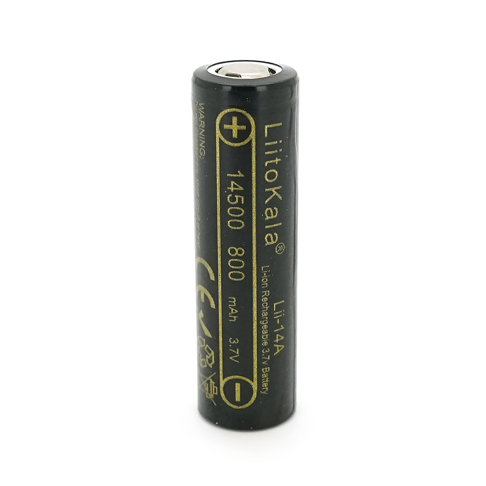 Аккумулятор 14500 Li-Ion Vipow ICR14500 TipTop, 800mAh, 3.7V, Blue Q50/500