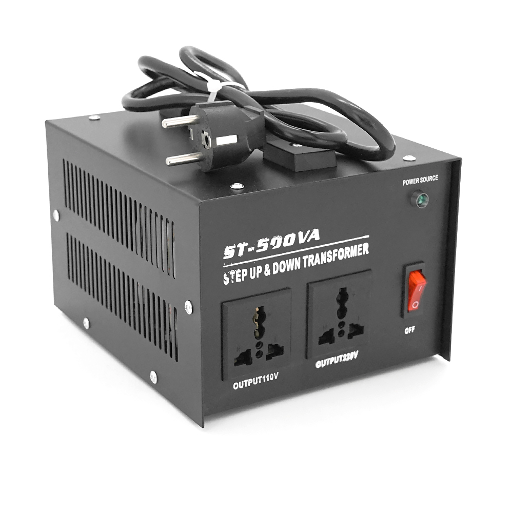 Перетворювач напруги трансформаторний універсальний ST-500VA Input 220 V / Output 110V, Input 220 V / Output 110V+
