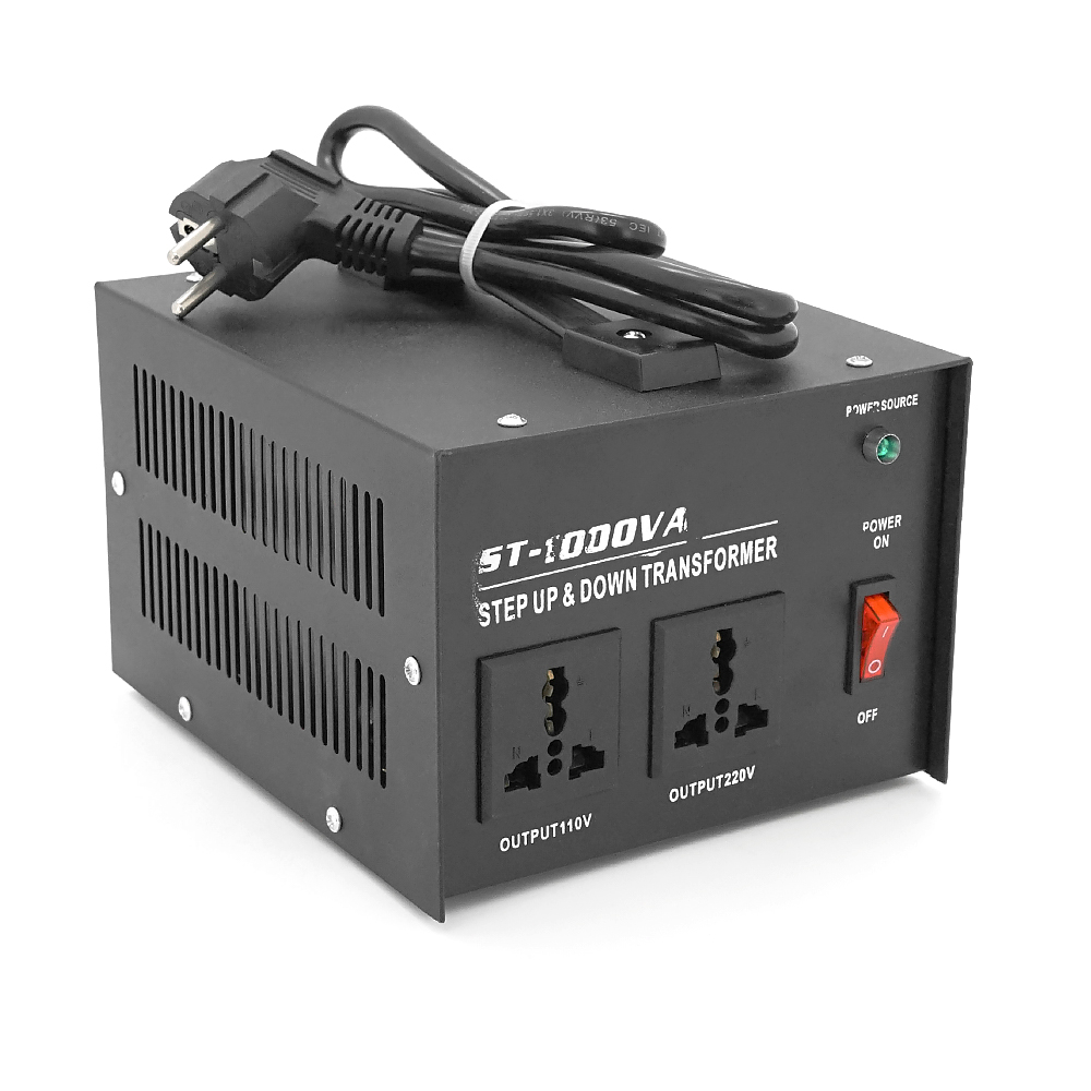 Перетворювач напруги трансформаторний універсальний ST-1000VA Input 220 V / Output 110V, Input 220 V / Output 110V+