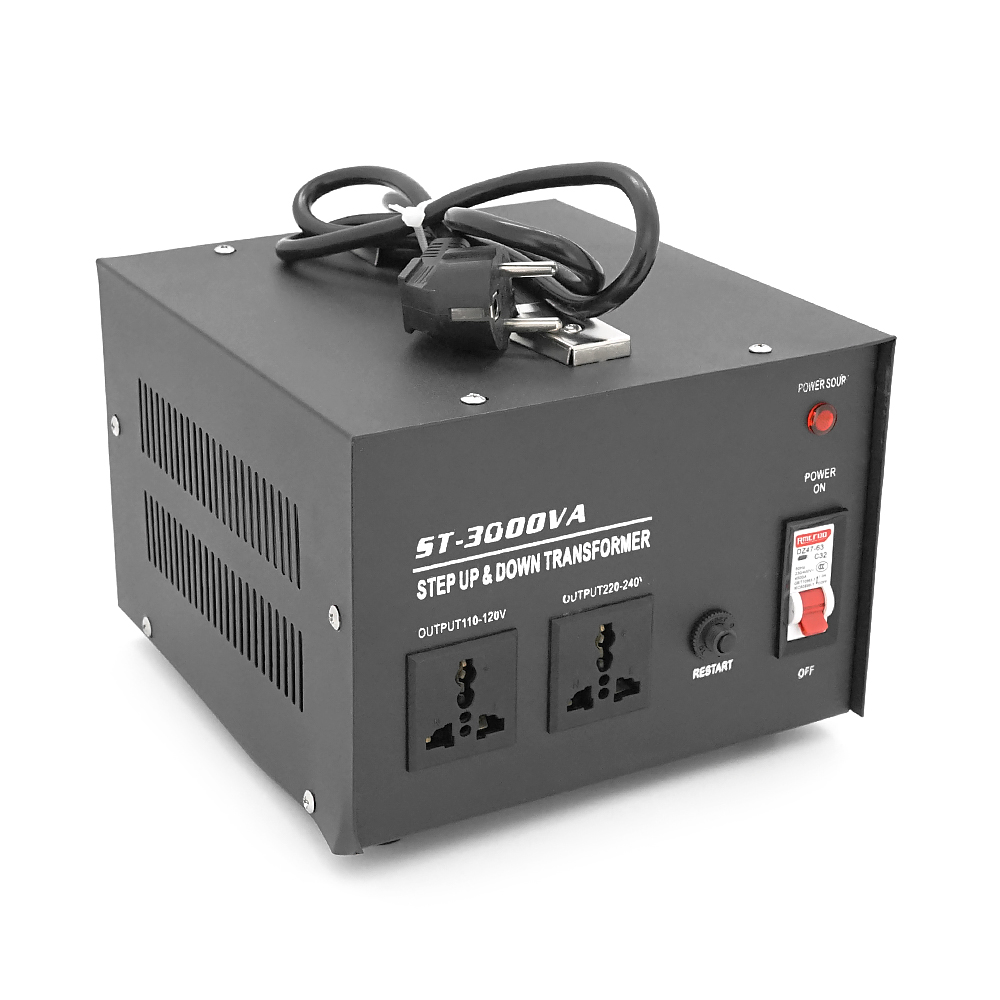 Перетворювач напруги трансформаторний універсальний ST-3000VA Input 220 V / Output 110V, Input 220 V / Output 110V+