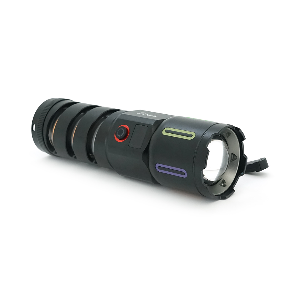 Ліхтар пошуковий BP-538 LED PM60, 3 режими, ліхтарик, індикація заряду, живлення від акумулятора, IP65, USB кабель, 225х130х60мм, 0,525кг, Black, BOX