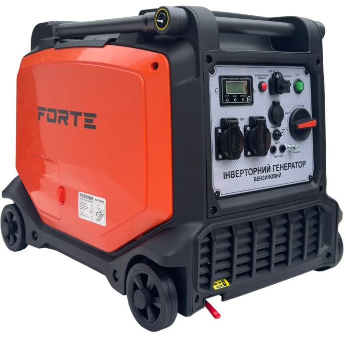 Генератор інверторний БЕНЗИНОВИЙ FORTE FG5500IE (4 kW), однофазний, 220V, 50Hz, об'єм бака 11л, електростартер (без АКБ)