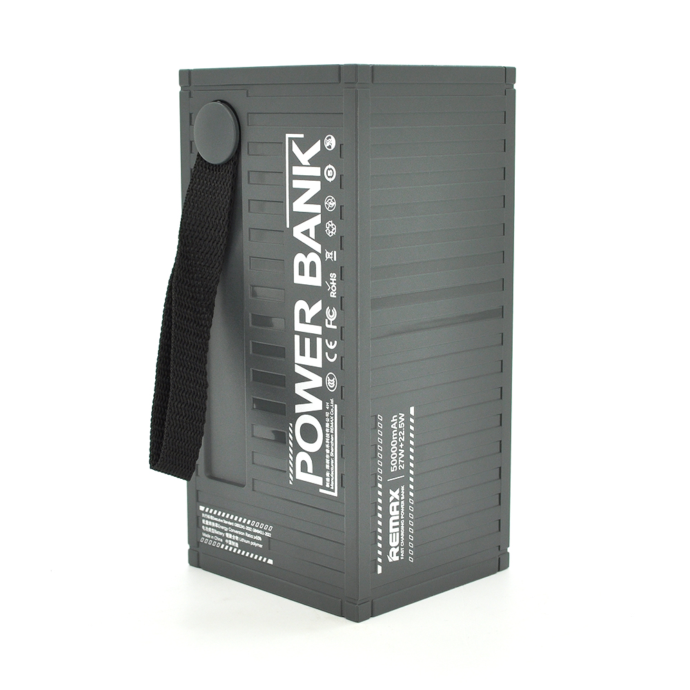 Power Bank Remax RPP-161 50000mAh, 2USB+Type-C+Lightning, QC / PD, 22.5W, Black, 1.34kg