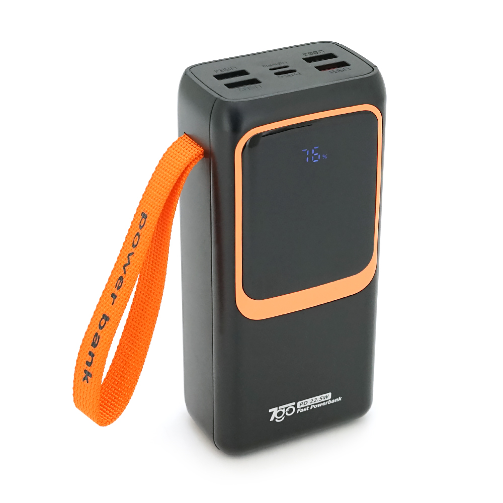 Powerbank 7GO GPW-08 30000mAh, Fast charge PD22.5W, Li-pol, LCD Display, Вхід:Type-C, Виходи: 2xUSB Type-C, 4xUSB Type-A, Type-C / Lightning, Box