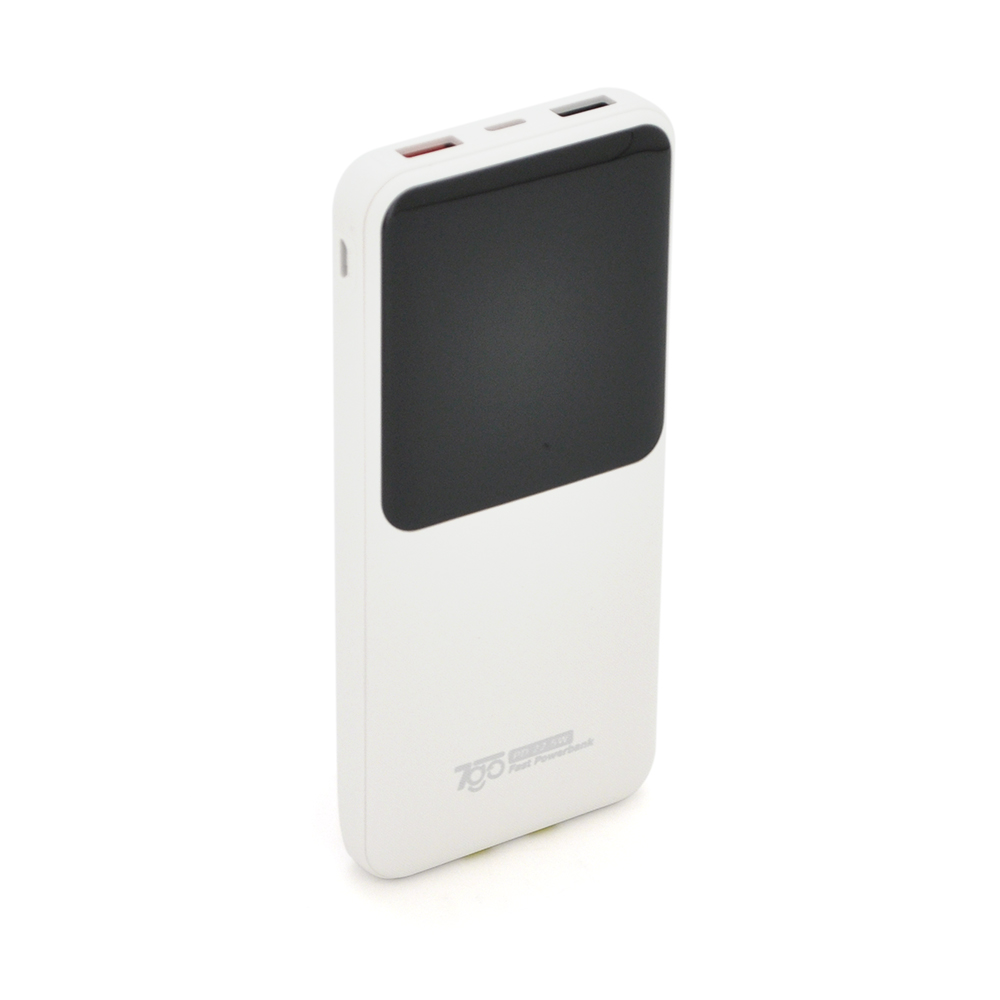 Powerbank 7GO GPW-06 10000mAh, 22.5W, Кабелю Type-C + Lighting, 0,250 kg, White, Box