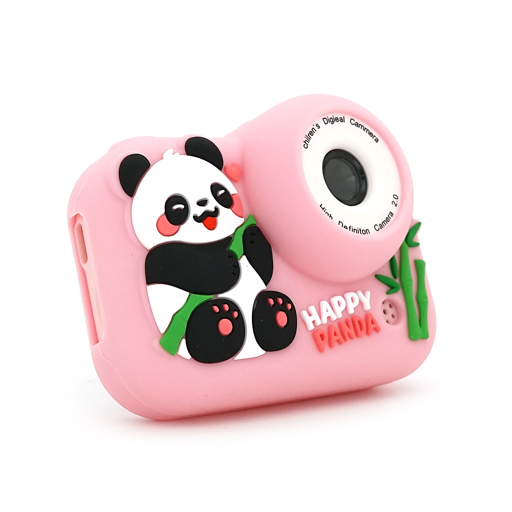 Дитячий фотоапарат M03 Рожева Панда, 2 камери, екран IPS 2-дюйми, Type-C, Pink, BOX