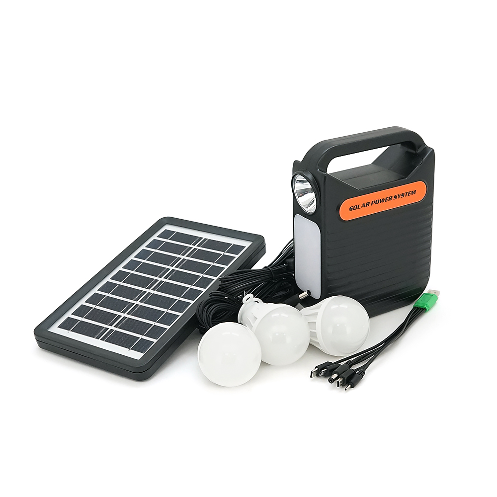 Переносний ліхтар EP-391 + Solar, Функції: PowerBank, АКБ 6V/3000mAh, 3 виносні лампочки 3W, 140х60х185мм, Box