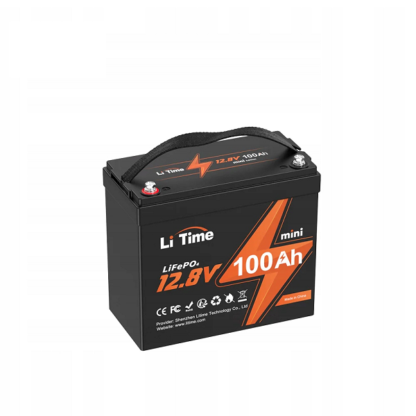 Аккумуляторная батарея LiFePO4 Li-TIME 12.8 100Ач 1280Wh(100 / 100A), MINI-16-A60, M8, до 6000 циклів, 200*258*168mm