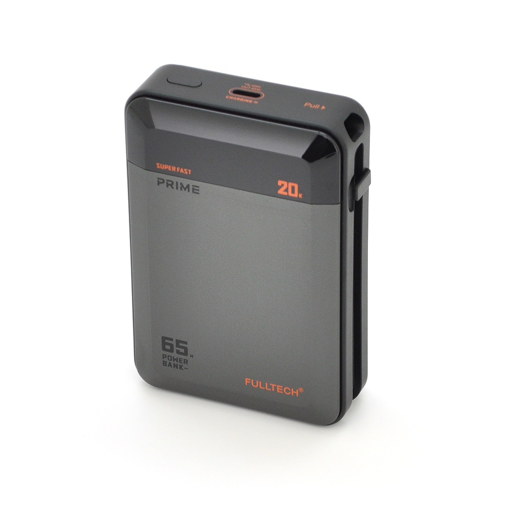 PowerBank FULLTECH PRIME FP42 20000mAh, PD65W+22.5W, Input: (Type-C), Output: (USB, 2*Type-C), індикація заряду, 0,440kg, Black, Box
