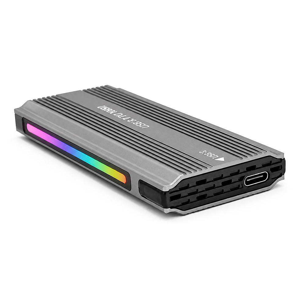 Кишеня зовнішня M9NVME, Type-C 3.1 A-C 10 Гбіт/с, M.2/NVME Протокол: M.2 NVME Single Protocol, Контролер: 9210/583, Led, Gray