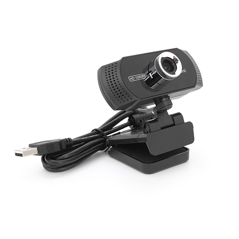 Вебкамера із мікрофоном Kisonli PC-2, 1080P 30fps, пласт. корпус, Black, BOX