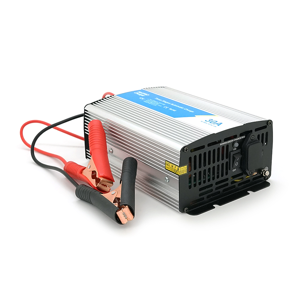 Універсальне ЗУ для акумулятора BPC-1230 , AC220V, DC14,5, Струм заряду 12V / 30A, LCD, крокодили