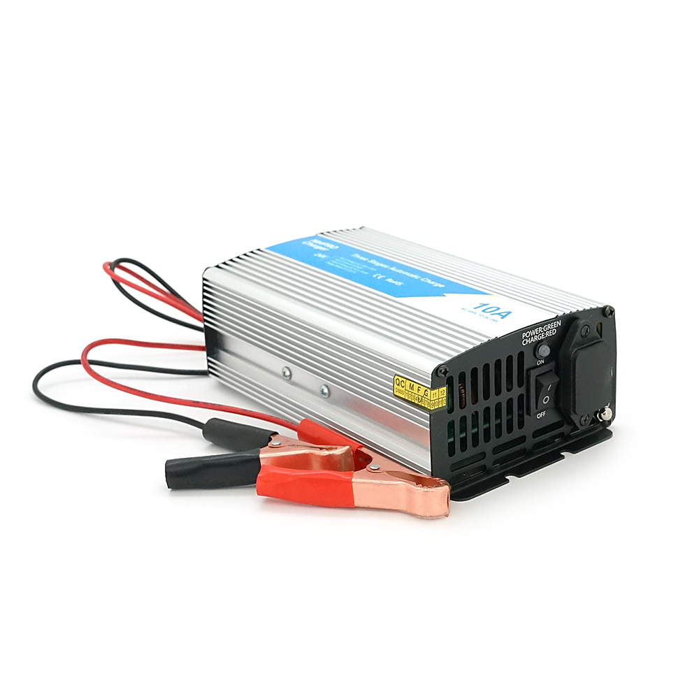 Універсальне ЗУ для акумулятора BPC 24V 10A , AC220V, DC14,5, Струм заряду 24V / 10A, LCD, крокодили