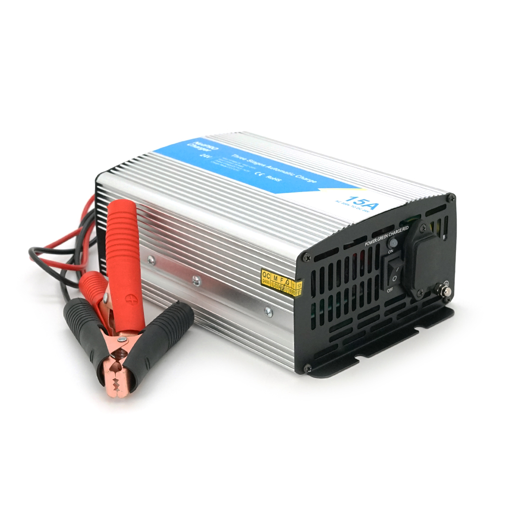 Універсальне ЗУ для акумулятора BPC 24V 15A , AC220V, DC14,5, Струм заряду 24V / 10A, LCD, крокодили