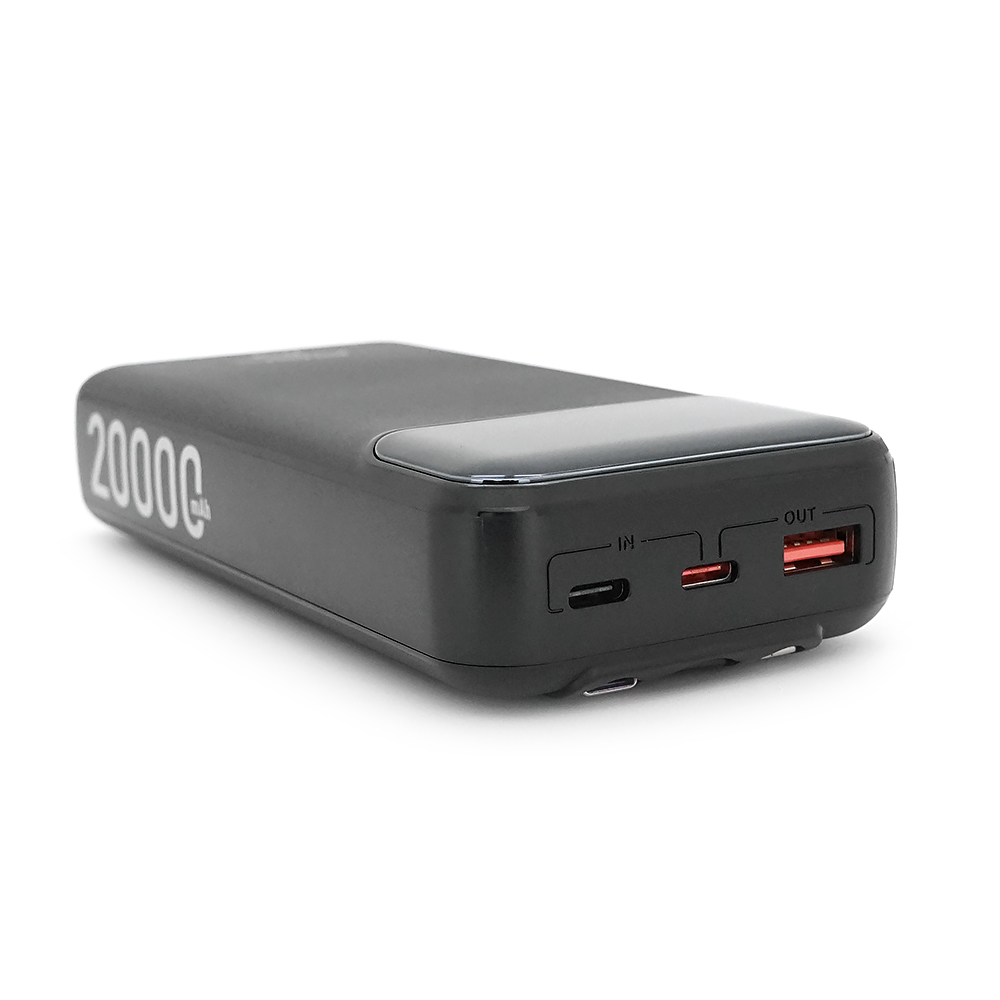 Powerbank ACL PW-117 20000mAh, PD22.5W, 1xUSB+2xUSB-C, 3 кабелі (USBType-C/Lighting), 0.47кг, Black/White, Box — Фото 4