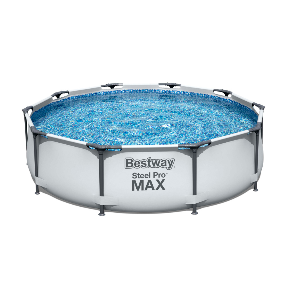 Каркасний басейн "Steel Pro Max". 305х76см. Об'єм 4678 літрів. Зливний клапан. Вага 20 кг. Box